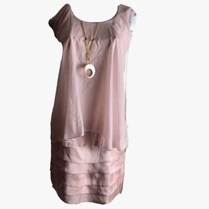 *Froaig* Peach Dress Womens Clothing Fashion Size (4) *Dressy *Party- Tiered